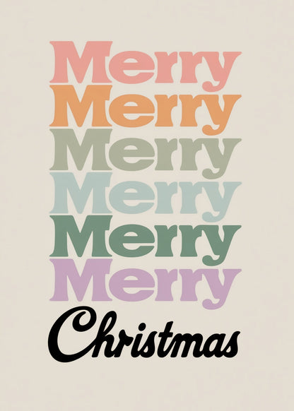 Merry Christmas Font Poster No. 3