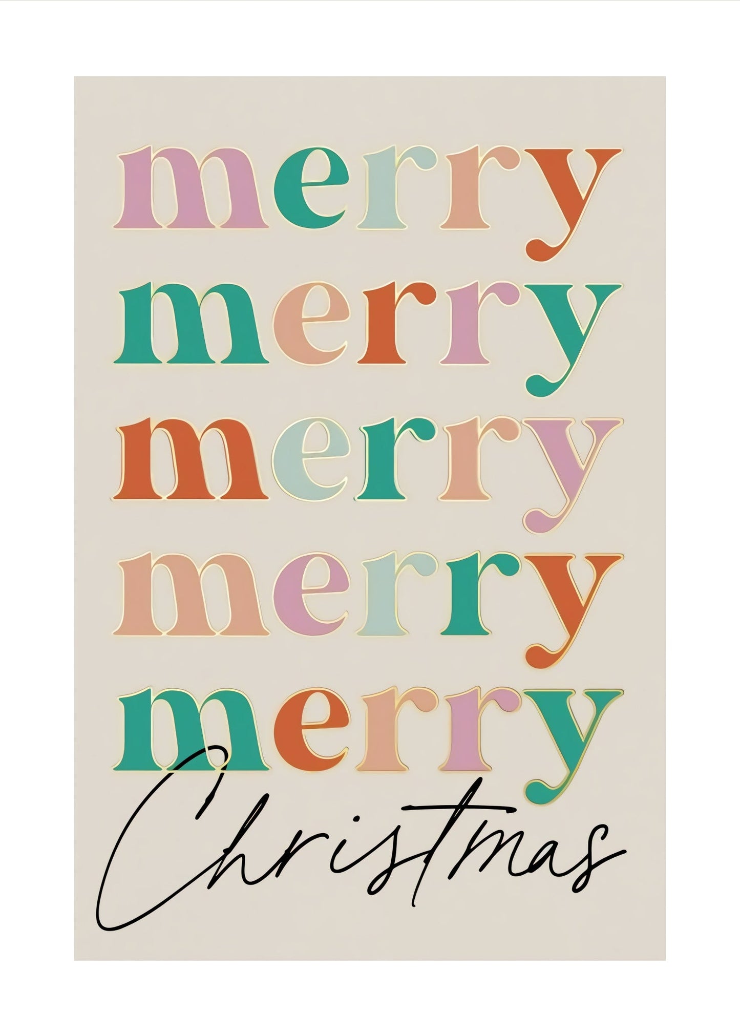 Merry Christmas Font Poster No. 4