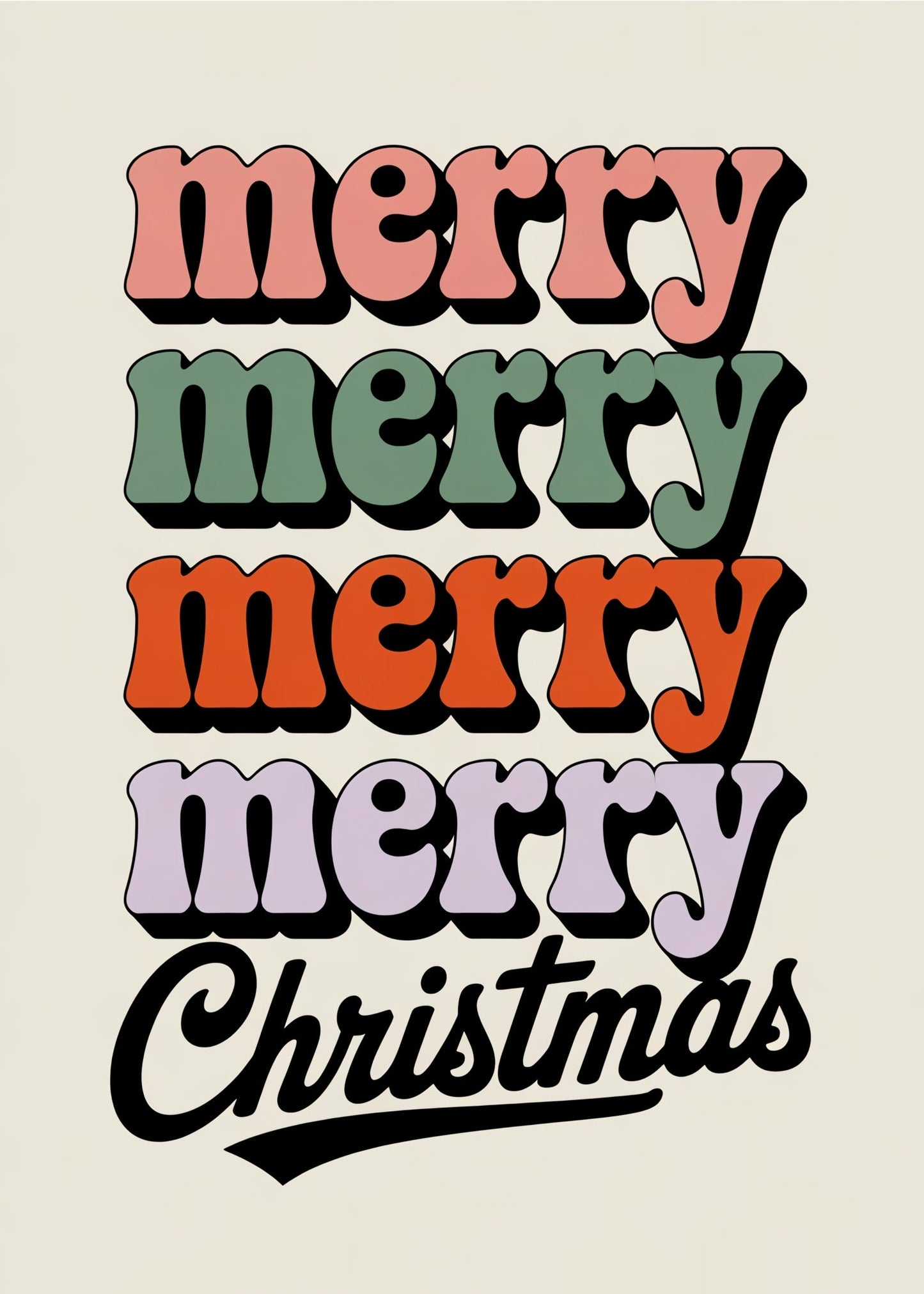 Merry Christmas Font Poster No. 5