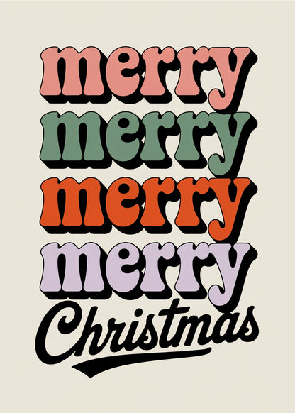 Merry Christmas Font Poster No. 5