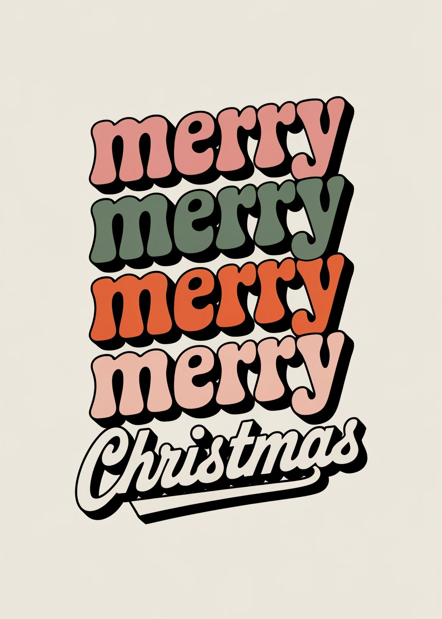 Merry Christmas Font Poster No. 6