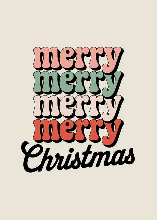 Merry Christmas Font Poster No. 7