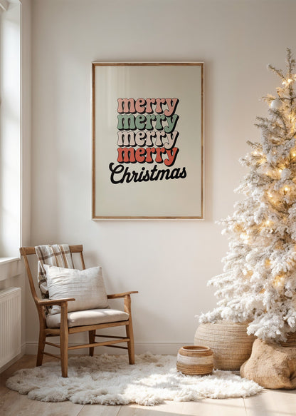 Merry Christmas Font Poster No. 7
