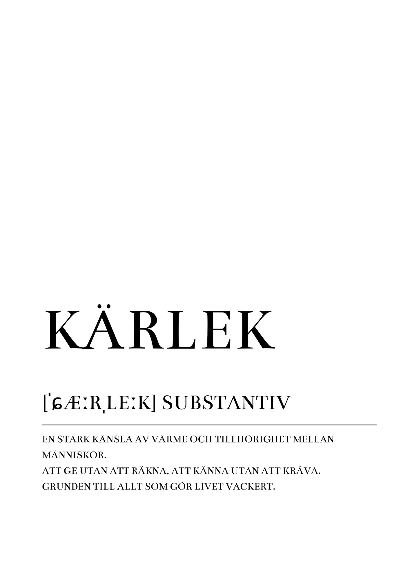 Kärlek Poster