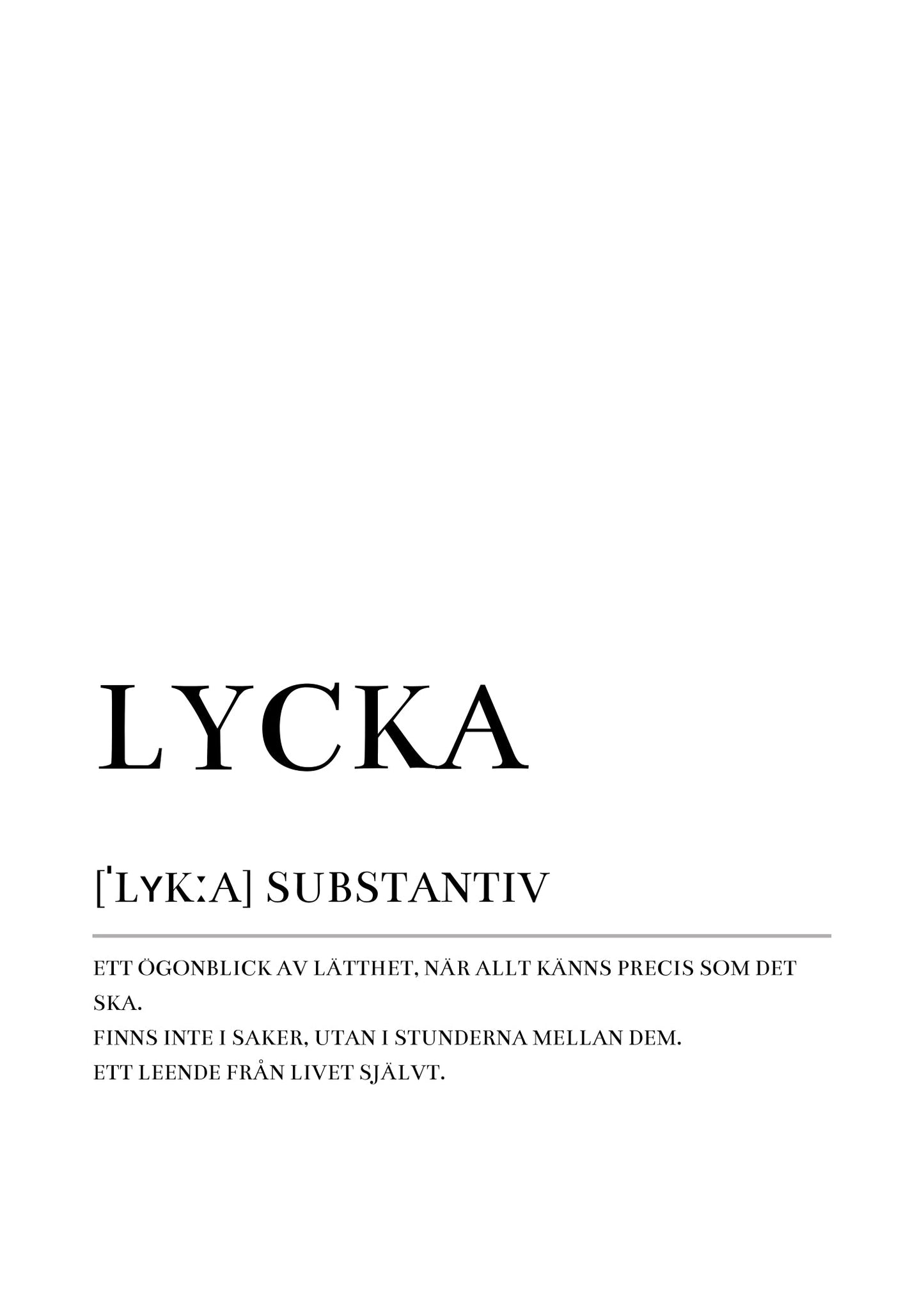 Lycka Poster