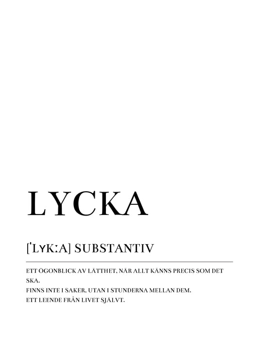 Lycka Poster
