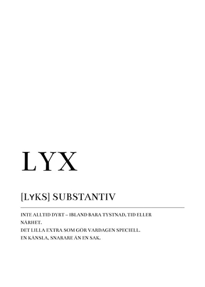 Lyx Poster