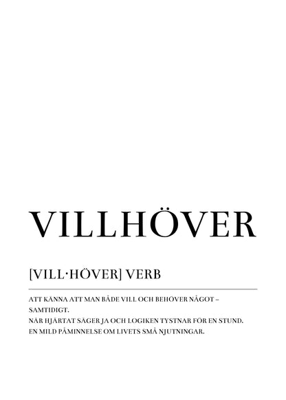Villhöver Poster