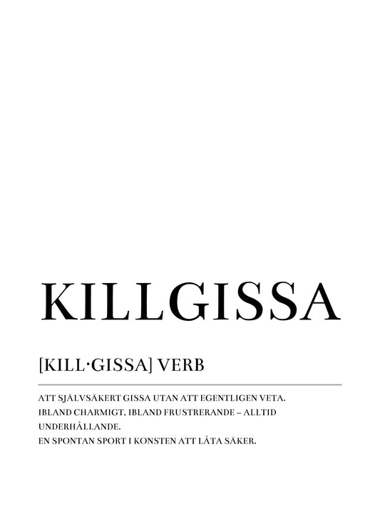 Killgissa Poster