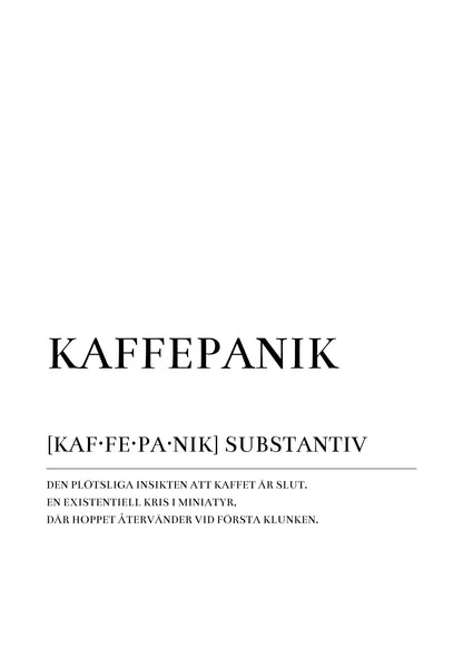 Kaffepanik Poster