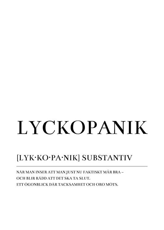Lyckopanik Poster