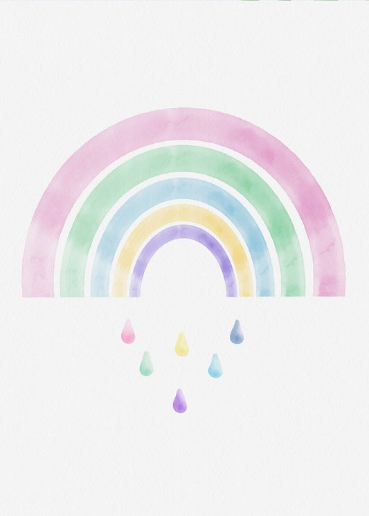 Playful Friends – Rainbow Drops Poster