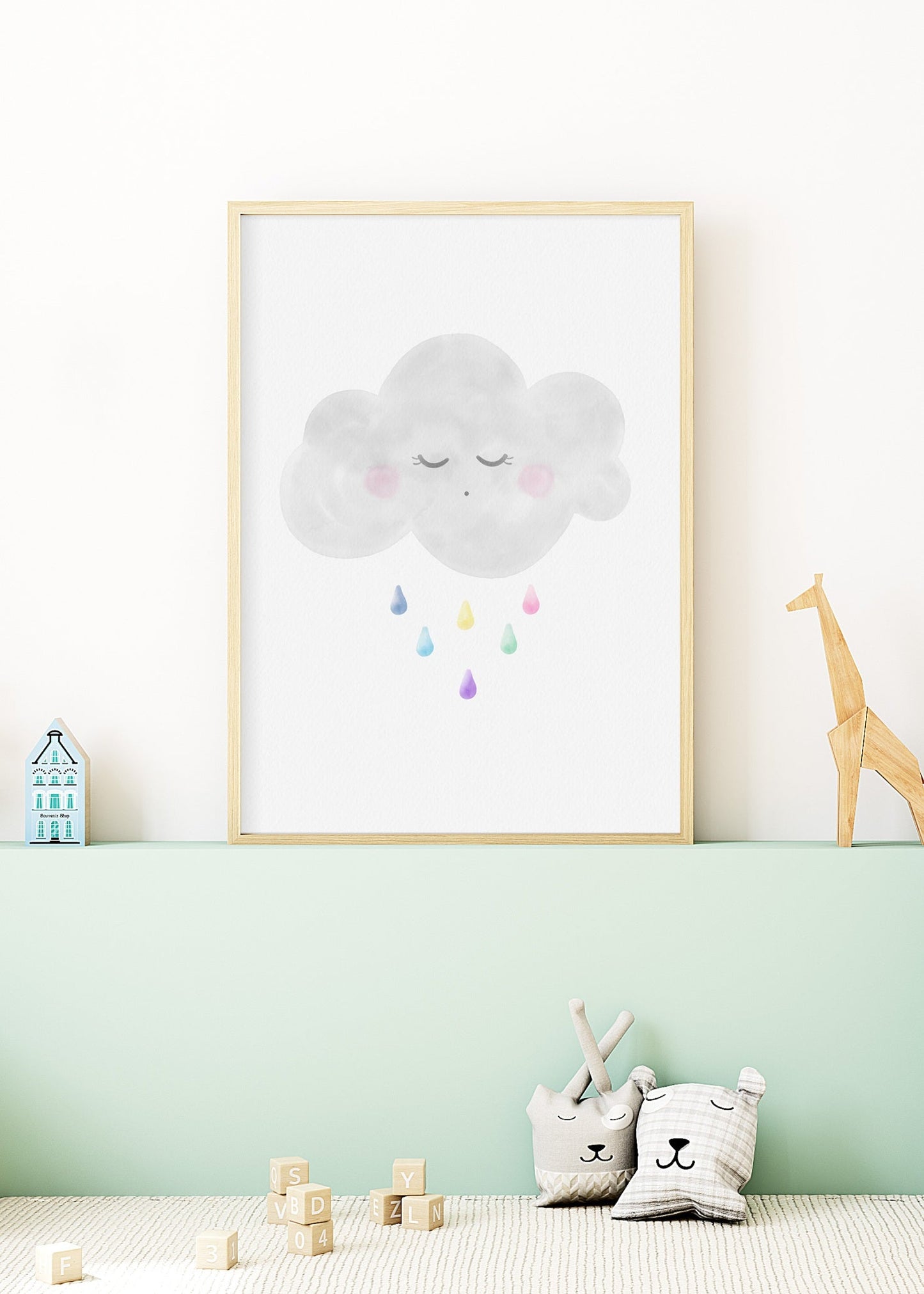 Playful Friends – Sleepy Cloud Poster