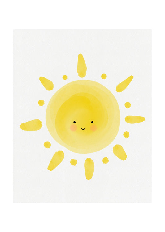 Playful Friends - Smiling Sun Poster
