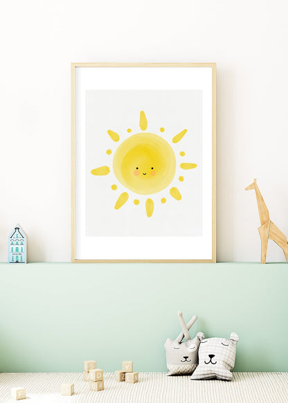 Playful Friends - Smiling Sun Poster