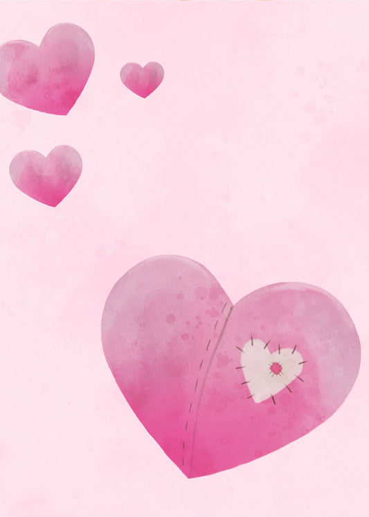 Playful Friends - Hearts Poster