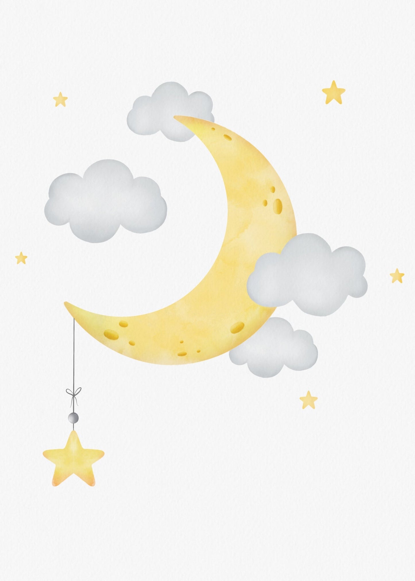 Playful Friends - Moon and stars No. 1 Poster
