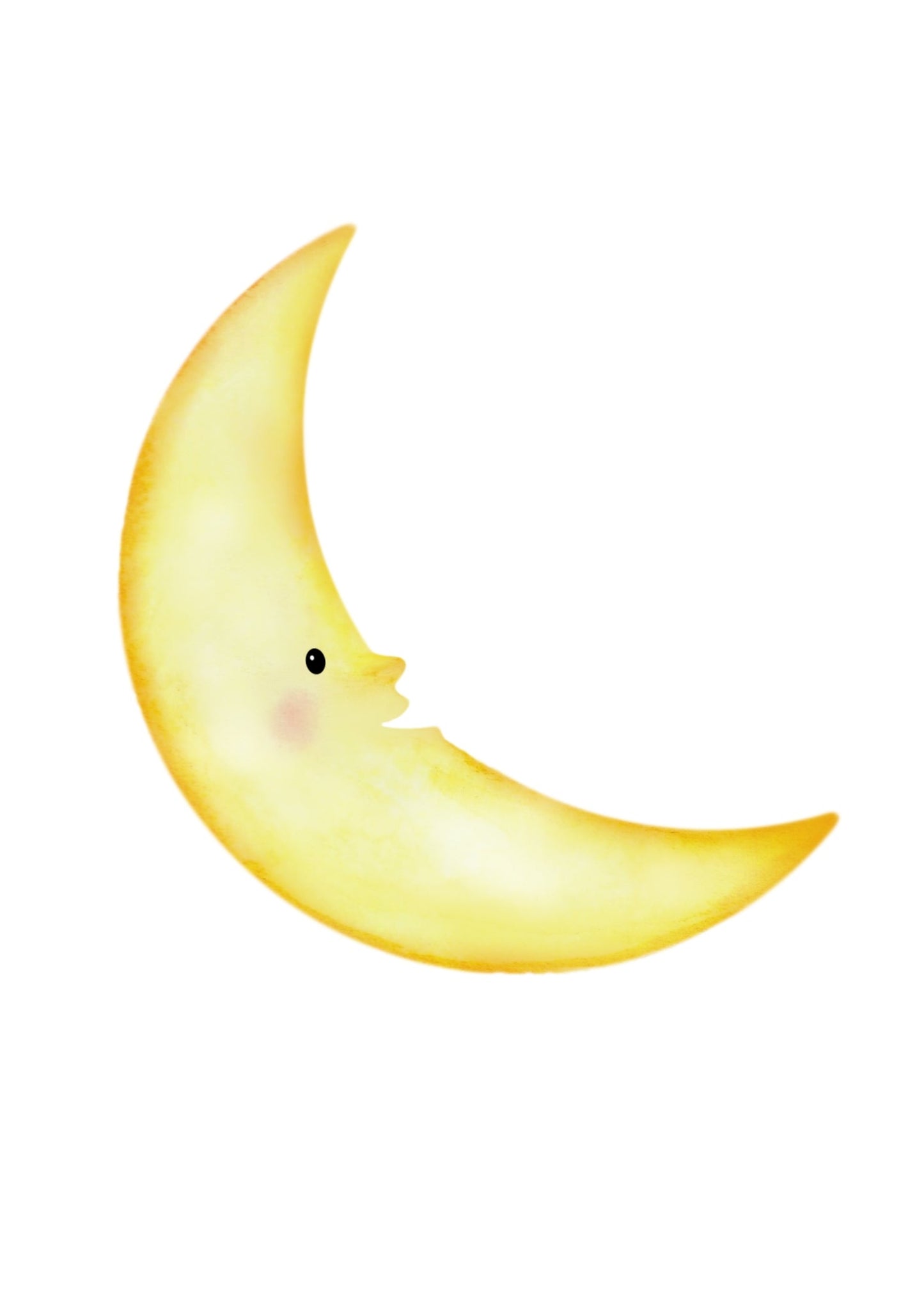 Playful Friends - Smiling Moon No. 2 Poster