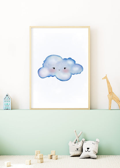 Playful Friends - Smiling Cloud Poster