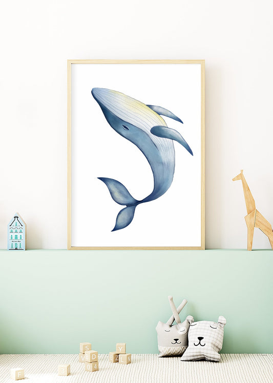 Playful Friends - Whale Poster