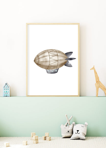 Adventure Dreams – Bronze Airship Poster