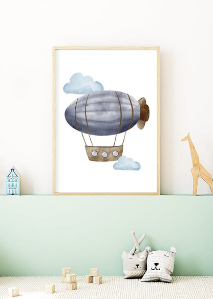 Adventure Dreams – Blue Airship Poster