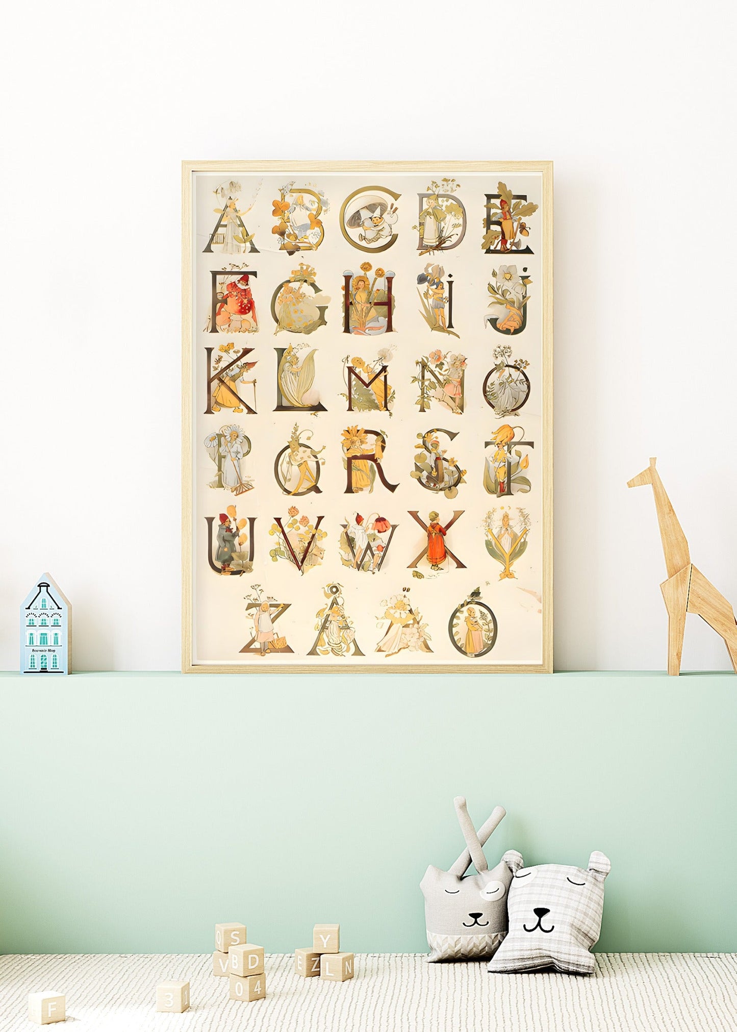 Prinsarnas Blomsteralfabet No. 1 Poster