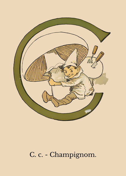 Prinsarnes Blomsteralfabet C Poster