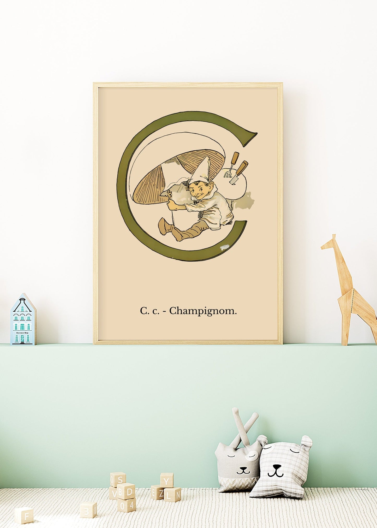 Prinsarnes Blomsteralfabet C Poster