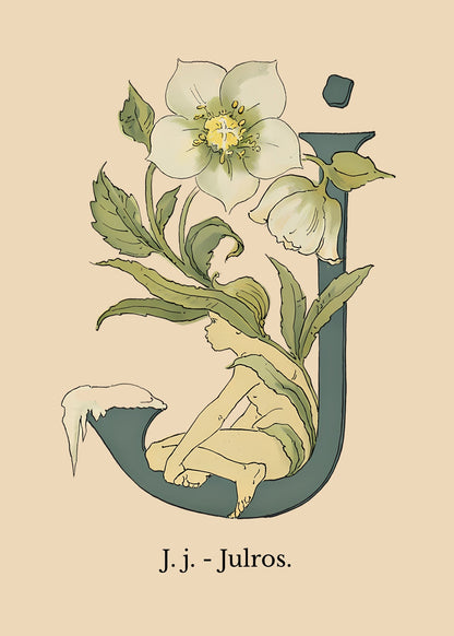 Prinsarnes Blomsteralfabet J Poster