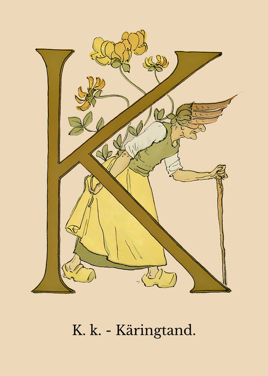 Prinsarnes Blomsteralfabet K Poster