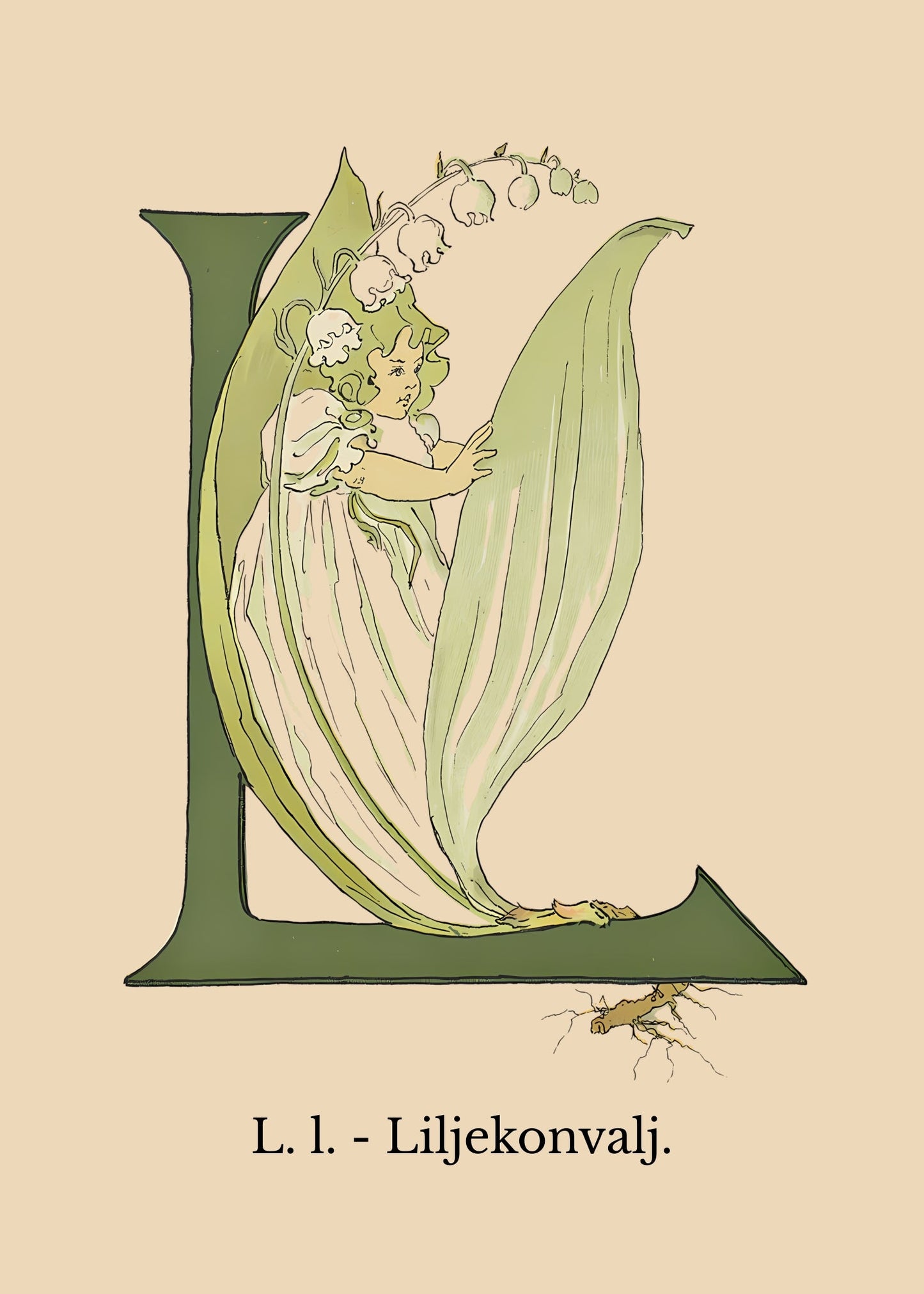 Prinsarnes Blomsteralfabet L Poster