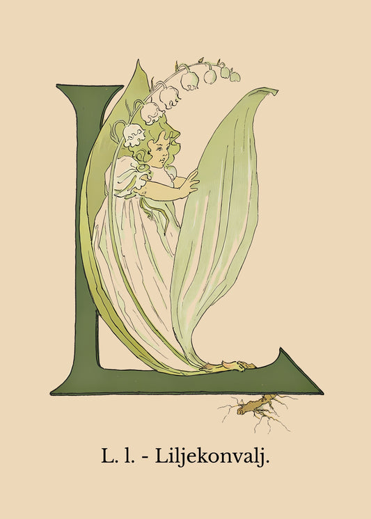 Prinsarnes Blomsteralfabet L Poster