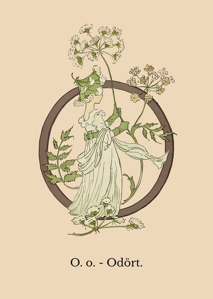 Prinsarnes Blomsteralfabet O Poster