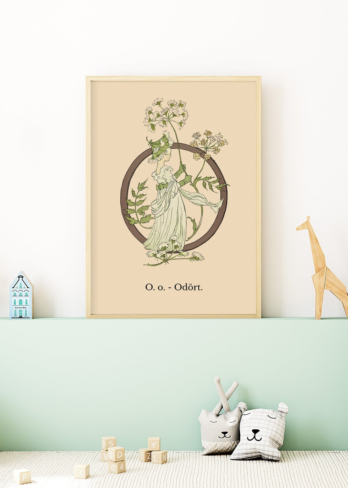 Prinsarnes Blomsteralfabet O Poster