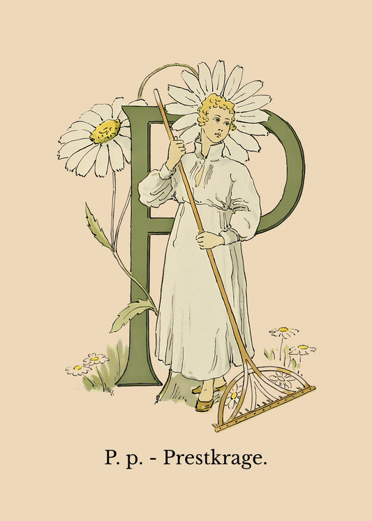 Prinsarnes Blomsteralfabet P Poster