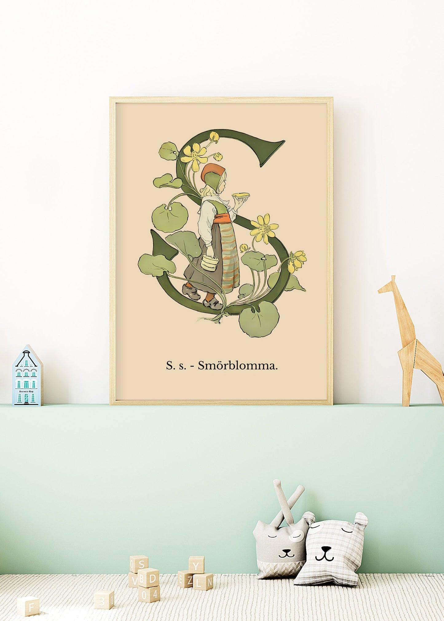 Prinsarnes Blomsteralfabet S Poster