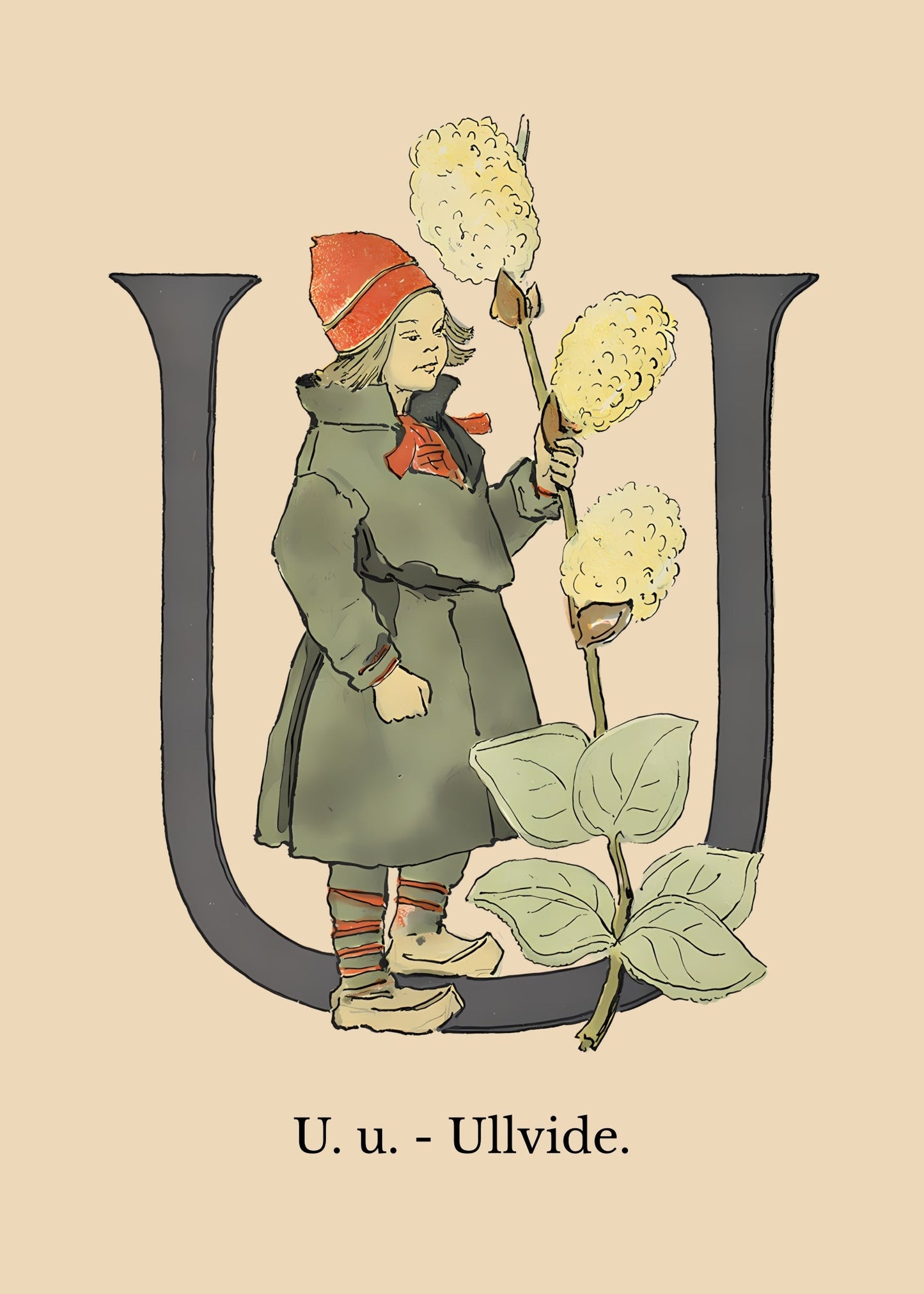 Prinsarnes Blomsteralfabet U Poster