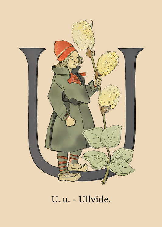 Prinsarnes Blomsteralfabet U Poster