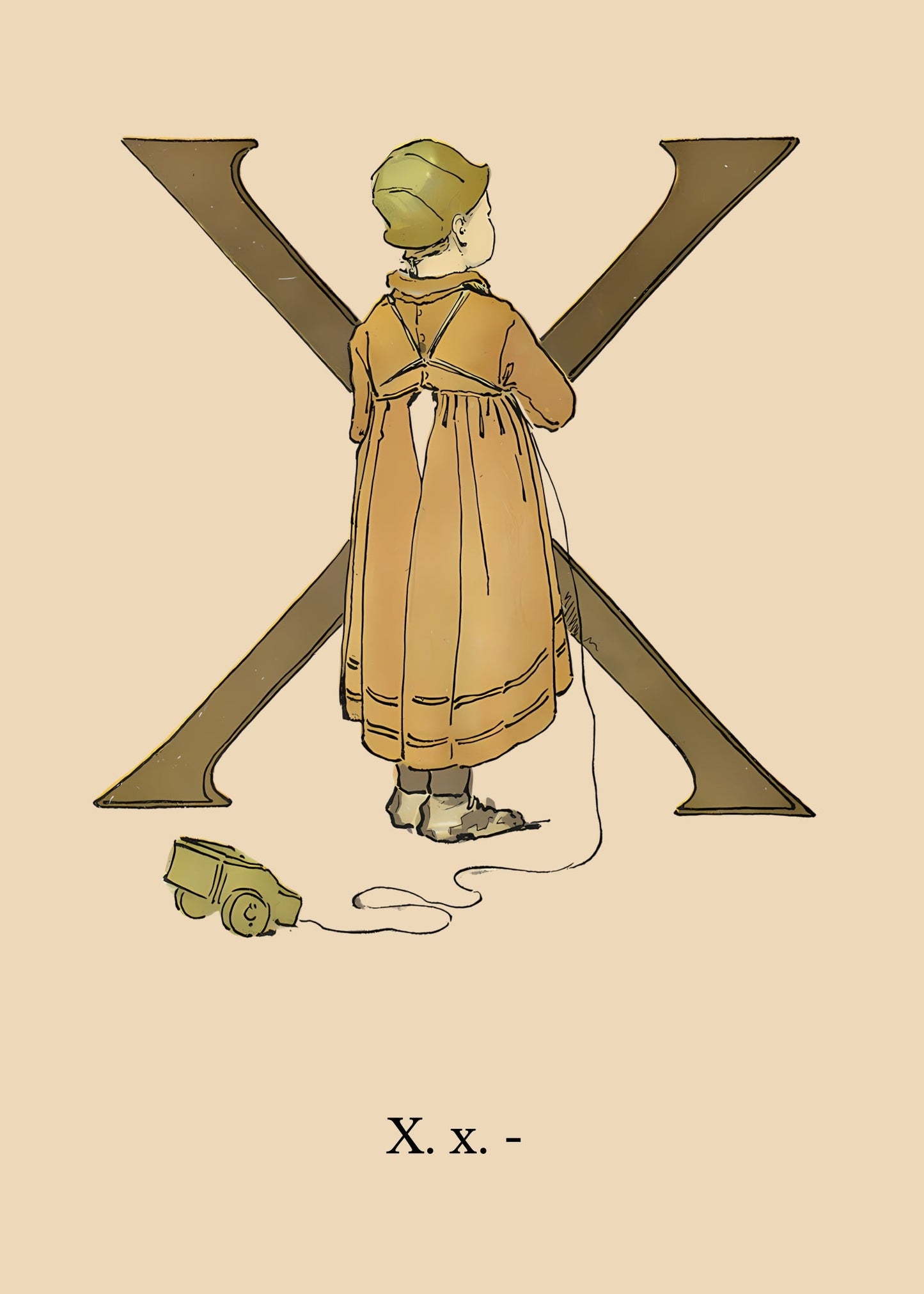 Prinsarnes Blomsteralfabet X Poster