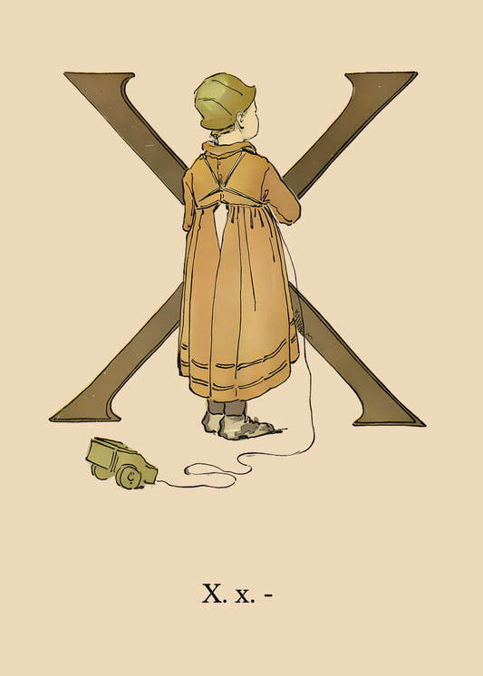 Prinsarnes Blomsteralfabet X Poster