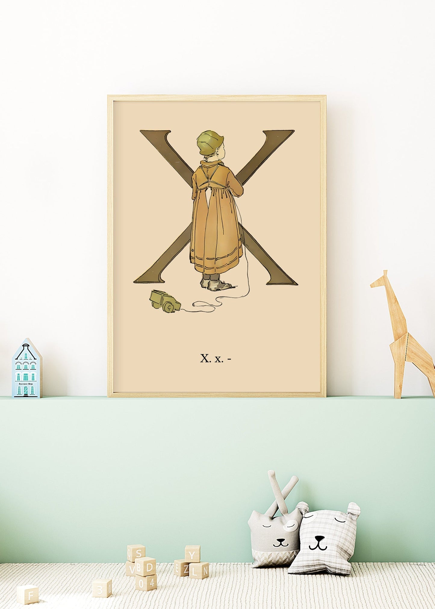 Prinsarnes Blomsteralfabet X Poster