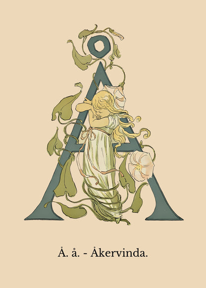 Prinsarnes Blomsteralfabet Å Poster