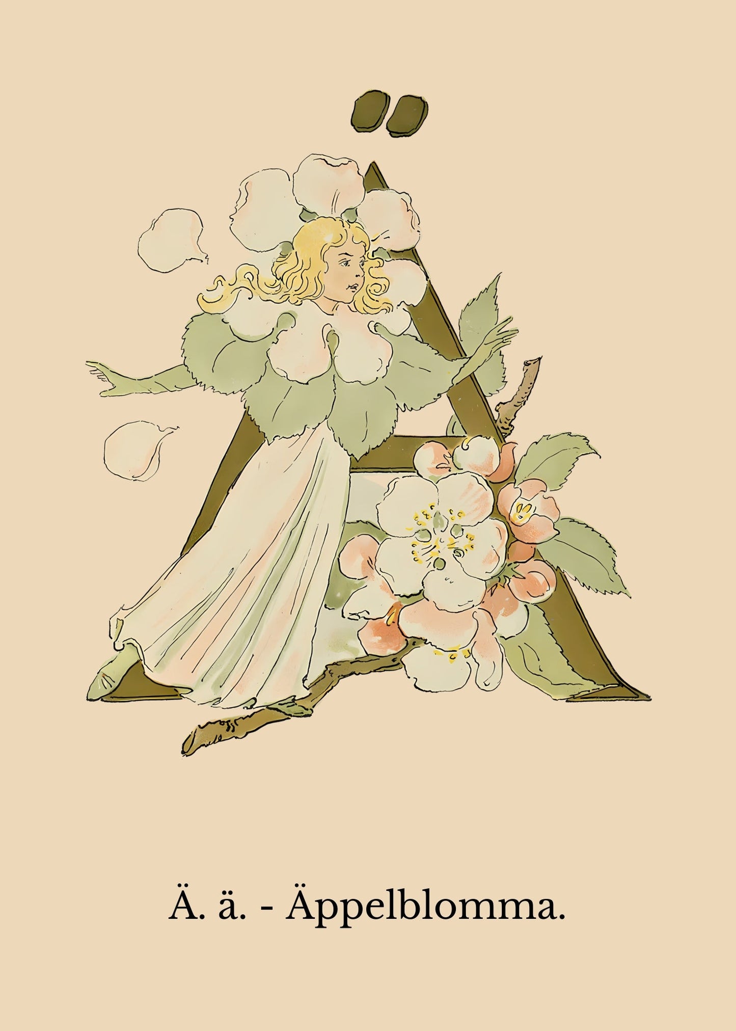 Prinsarnes Blomsteralfabet Ä Poster