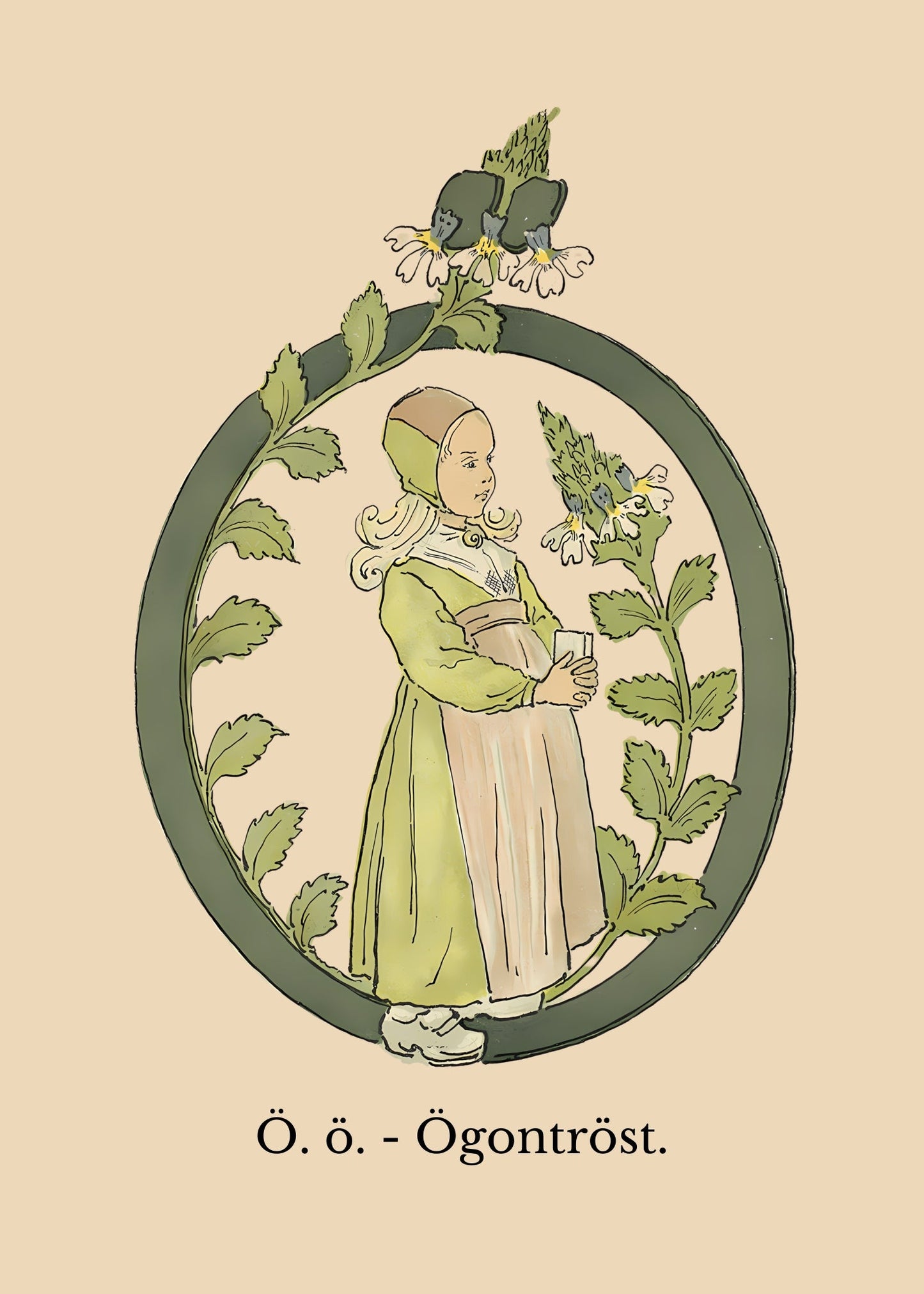 Prinsarnes Blomsteralfabet Ö Poster