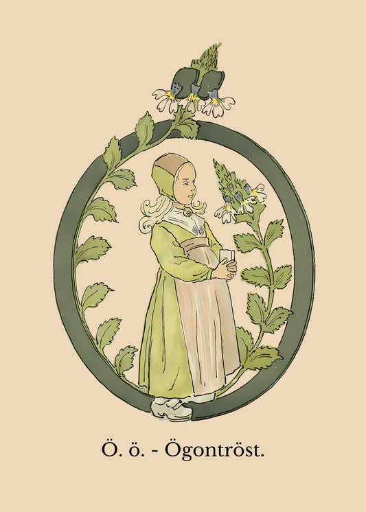 Prinsarnes Blomsteralfabet Ö Poster