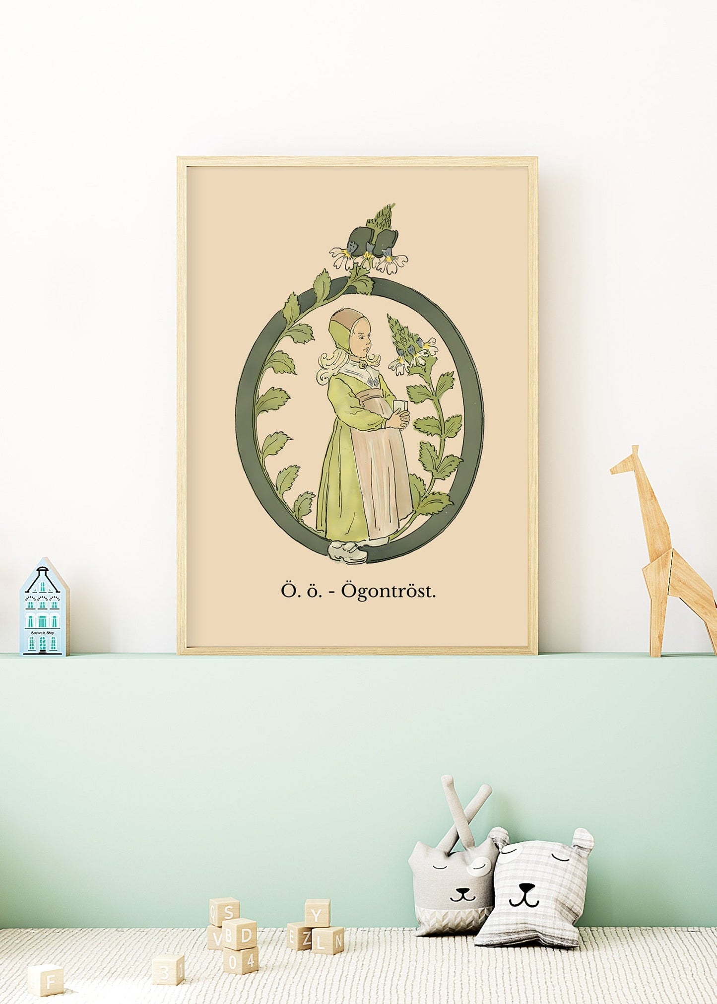 Prinsarnes Blomsteralfabet Ö Poster