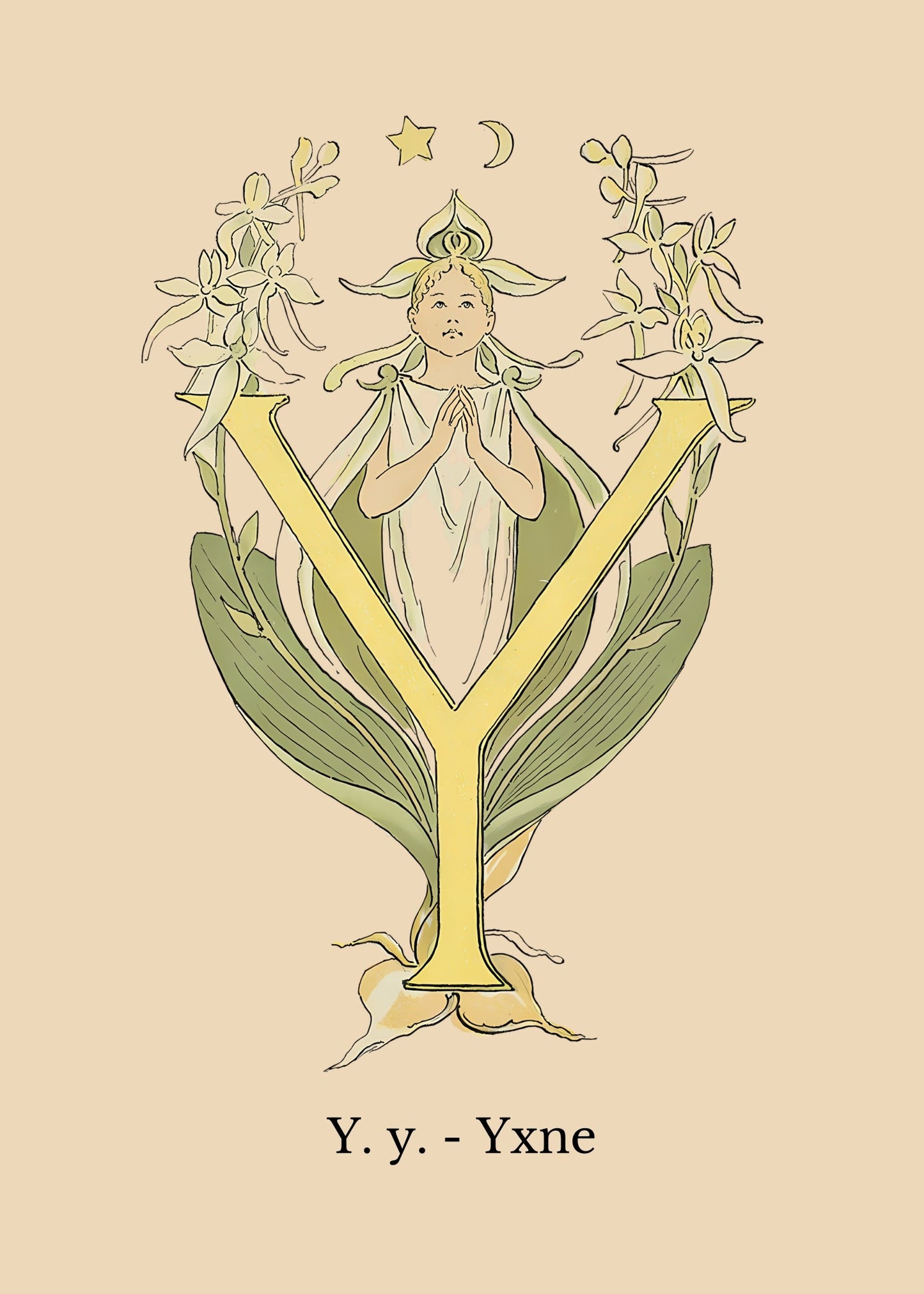 Prinsarnes Blomsteralfabet Y Poster