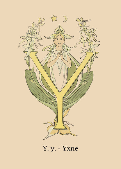Prinsarnes Blomsteralfabet Y Poster