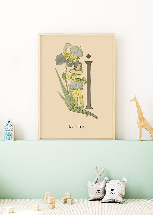 Prinsarnes Blomsteralfabet I Poster